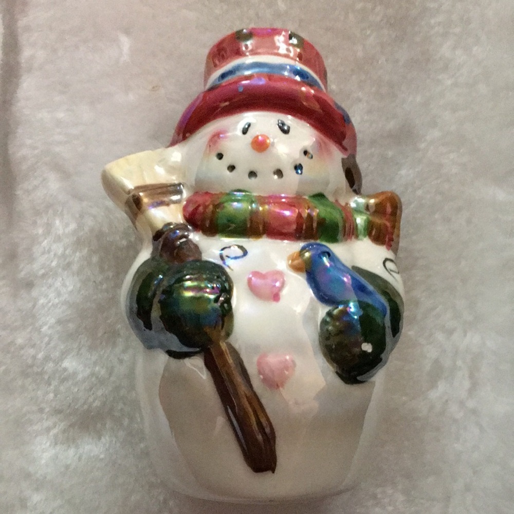Festive Snowman Holiday Figurine